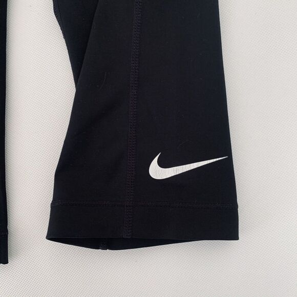 Nike Pro Leggings Women XS Black Training Capri Workout Compression Gym Athletic - Picture 6 of 10